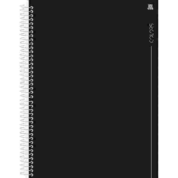 CADERNO 10X1 CAPA DURA COLORS PRETO 